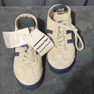 Onitsuka Tiger Cream and Navy Sneakers